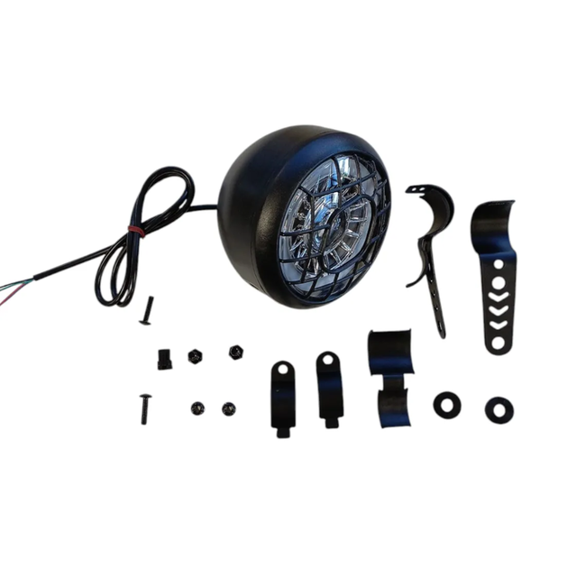 Falkx Koplamp fatbike 36/48 V 10 W - met dagrijverlichting en claxon voor elektrische fiets