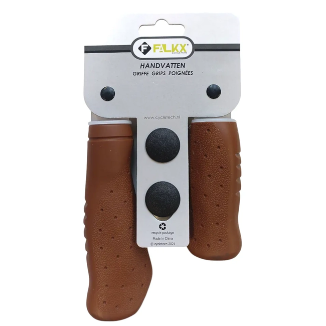 Falkx BE0102A handvat bruin 92/135mm - rubber - 135 mm - bruin - lengte Kort/lang