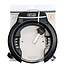 Falkx Ringslot extra breed zwart ART** met aansluiting voor insteekketting en inclusief 2 sleutels