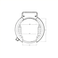 Falkx Ringslot extra breed zwart ART** met aansluiting voor insteekketting en inclusief 2 sleutels