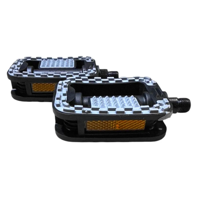Falkx Fietspedalen 9/16 inch antislip met grijze profielrand voor dagelijks gebruik op de fiets