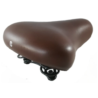 Selle Comfort Cityfiets zadel donkerbruin met foamvulling, inclusief strop