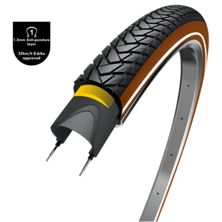 WOLFF EB1201B 28x1.60 1.2mm zw/br - 1.2 mm - 1 mm - zwart - voor fietsgebruik - voor dagelijks fietsgebruik