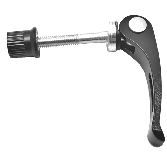 Falkx Zadelpen snelspanner 6 mm met zwarte hendel en stelmoer voor montage aan een zadelpenklem