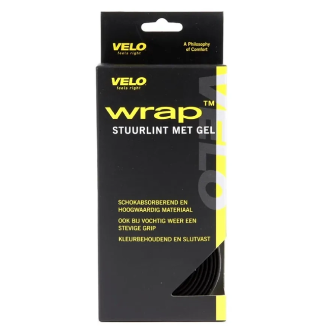 Velo Stuurlint gel zwart met kurkprint en afdekdoppen