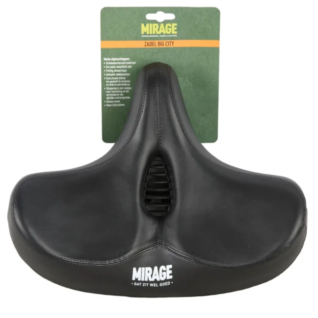 Mirage FC0902C zadel tour comfort Big ci - foam - 320 x260 mm - zwart