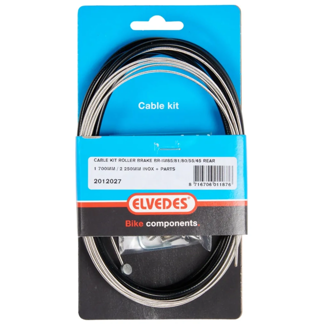 Elvedes QB0402A achterremkabel Nexus zw - rvs - 2250 mm - 1700 mm - zwart