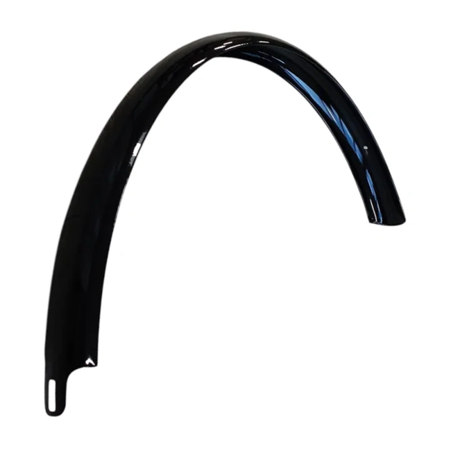 Kalloy Spatbord 28 inch glanzend zwart - gebogen uitvoering met bevestigingspunten voor fiets