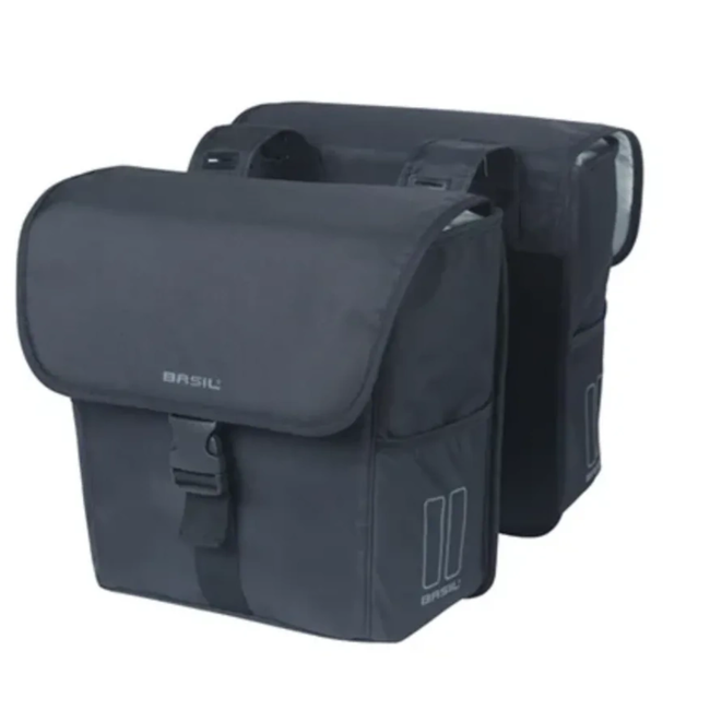 Basil DA0305A Go dubbele fietstas zwart