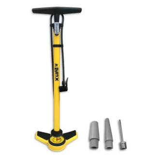 Lynx FF1402B Pomp manometer AV/DV/FV - staal - geel - voor fietsgebruik - voor dagelijks fietsgebruik