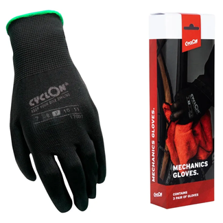 CyclOn Werkhandschoenen maat M.9 zwart groen set van 3 paar