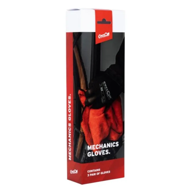 CyclOn Werkhandschoenen maat M.8 zwart rood set van 3 paar