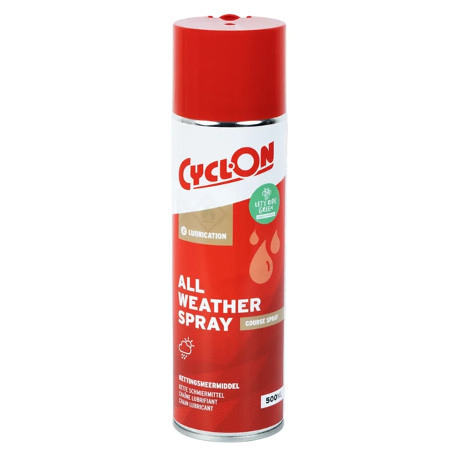 CyclOn Kettingsmeermiddel 500 ml met grove spray voor fietsketting en gebruik bij wisselend weer