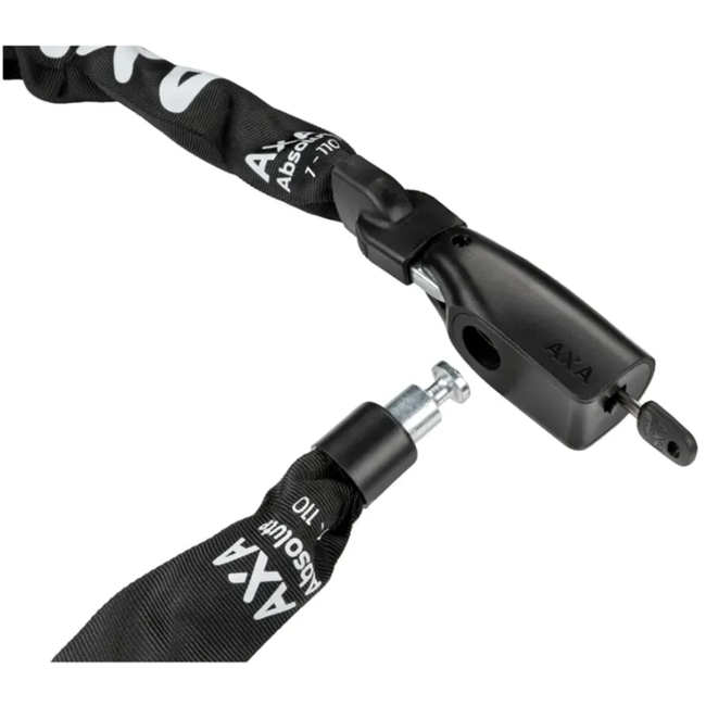 AXA Kettingslot 150 cm zwart - Absolute 7-150 met 7 mm schakels en beveiligingsniveau 9 voor fiets
