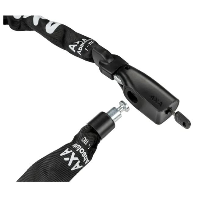 AXA Kettingslot 150 cm zwart - 7 mm schakels met beveiligingsniveau 9 voor fietsbeveiliging