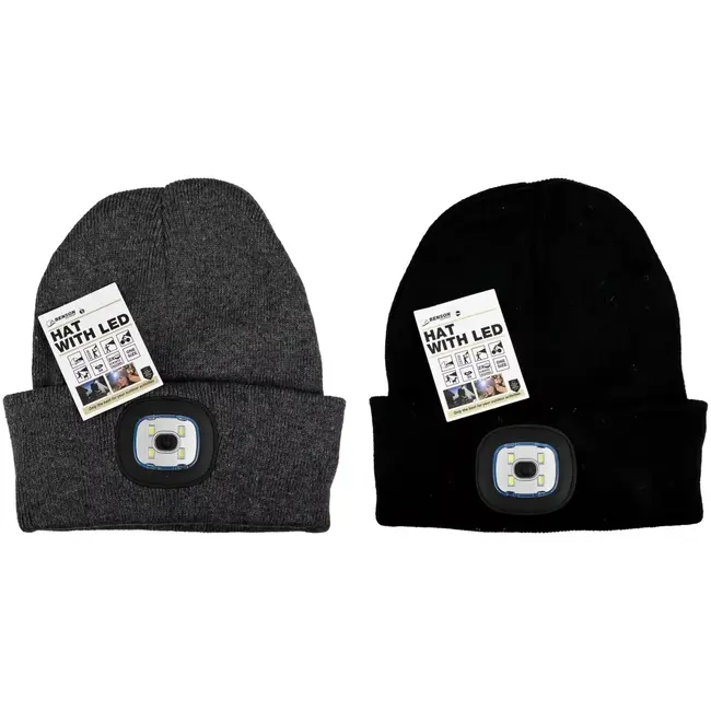 Benson Warme muts met LED-verlichting - Veiligheid en stijl - Mix kleur