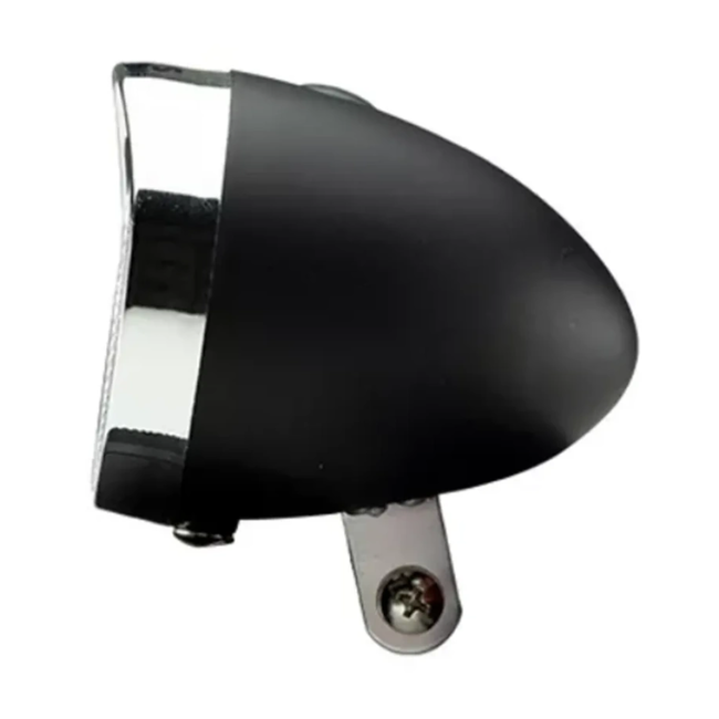 Simson Koplamp zwart op batterij - model Luxurious voor gebruik als fietsverlichting aan de voorzijde