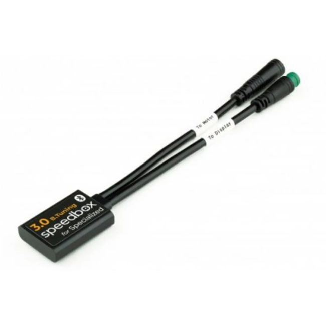 Speedbox E-bike tuning kit 3.0B Specialized met connectoren, displayaansluiting en instelbare maximum snelheid
