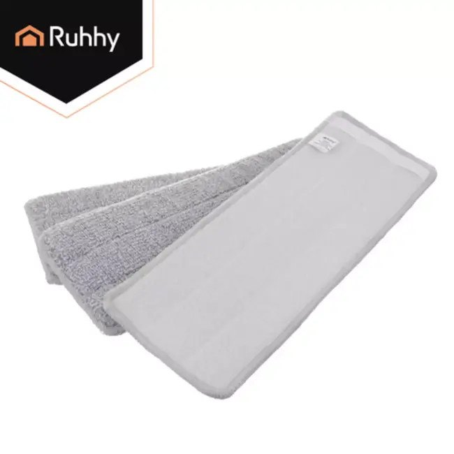 Ruhhy Platte vloerwisser met dubbele kamer, 11 L emmer en 3 wasbare hoezen