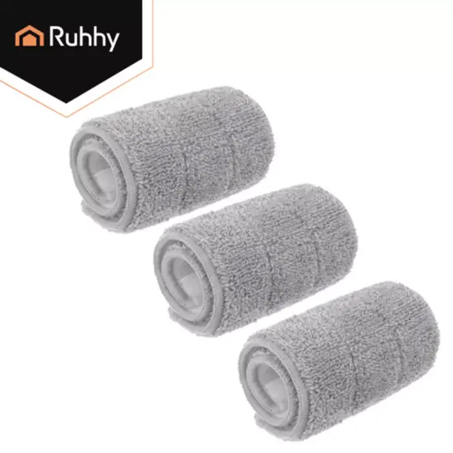 Ruhhy Platte vloerwisser met dubbele kamer, 11 L emmer en 3 wasbare hoezen