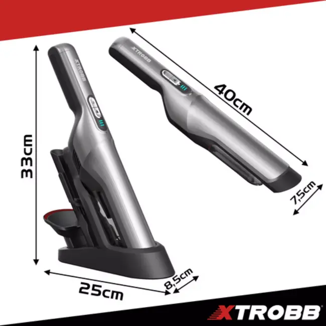 Xtrobb Draadloze handstofzuiger met sterke zuigkracht voor auto en interieur