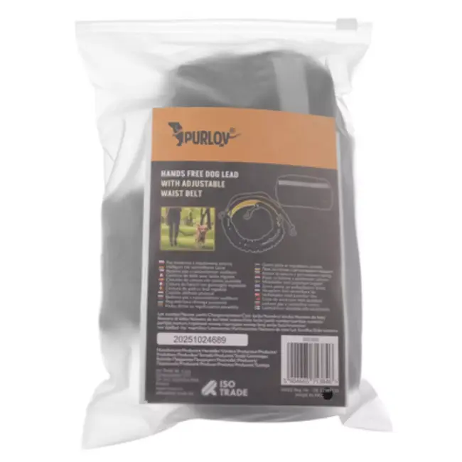Purlov Verstelbare heupgordel met hondenriem voor hardlopen en wandelen