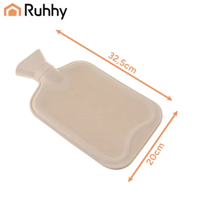 Ruhhy Warmwaterkruik met pluche hoes en grote inhoud voor langdurige warmte