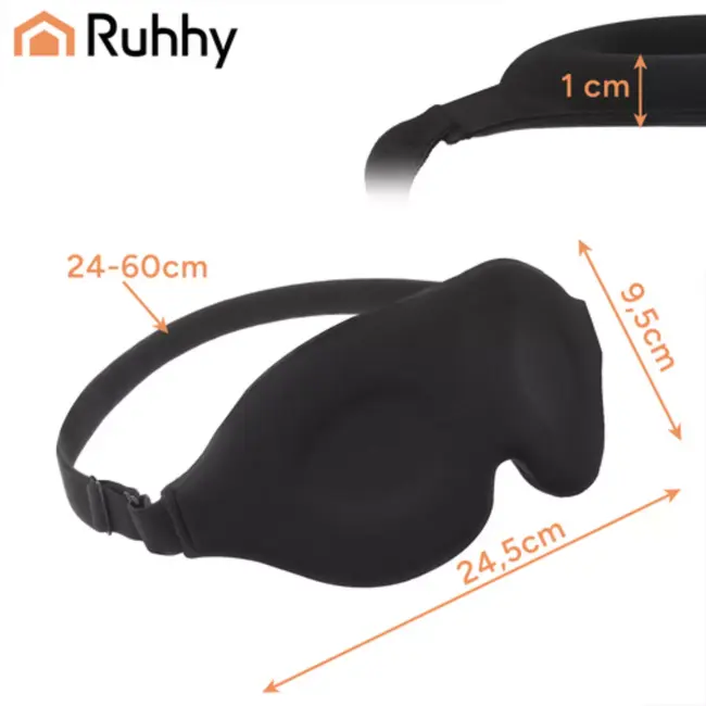 Ruhhy Comfortabel slaapmasker met memory foam voor ongestoorde nachtrust