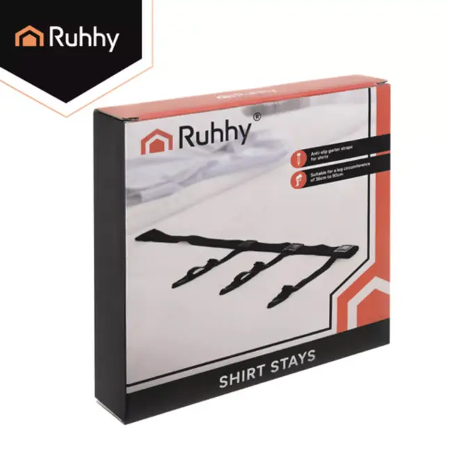 Ruhhy Onzichtbare shirt bretels zwart met verstelbare banden