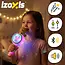 Izoxis Draadloze roze karaoke microfoon voor kinderen met speaker en verlichting