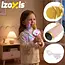 Izoxis Draadloze roze karaoke microfoon voor kinderen met speaker en verlichting