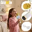 Izoxis Draadloze witte karaoke microfoon voor kinderen met speaker en verlichting