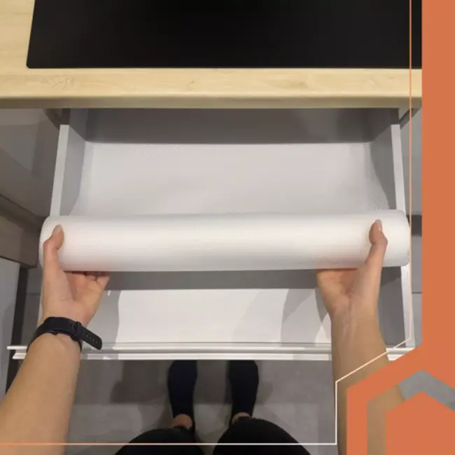 Ruhhy Antislip mat voor lades en kasten 500 x 50 cm wit