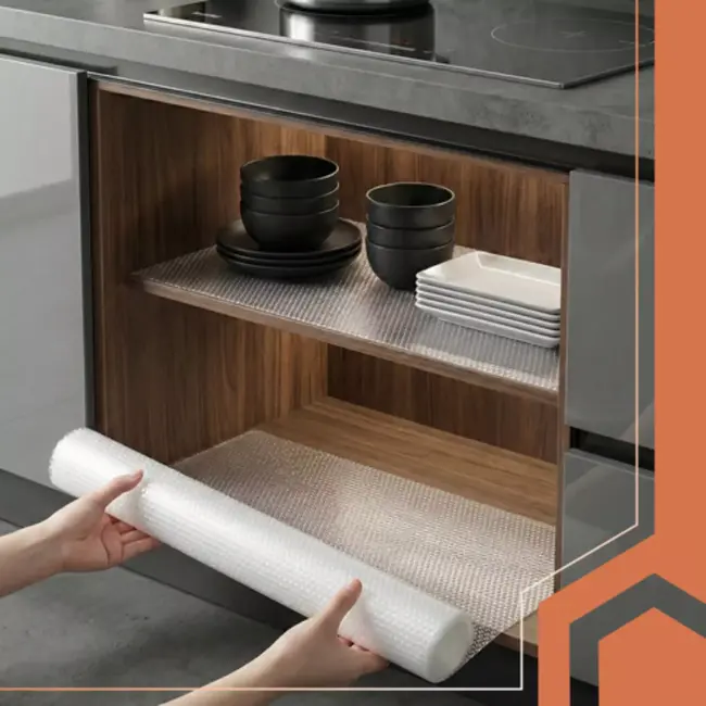 Ruhhy Antislip mat voor lades en kasten 500 x 50 cm wit