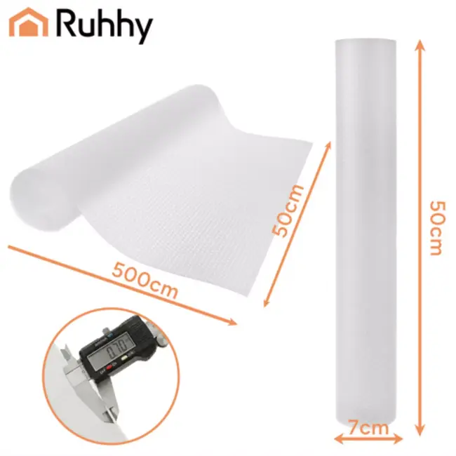 Ruhhy Antislip mat voor lades en kasten 500 x 50 cm wit