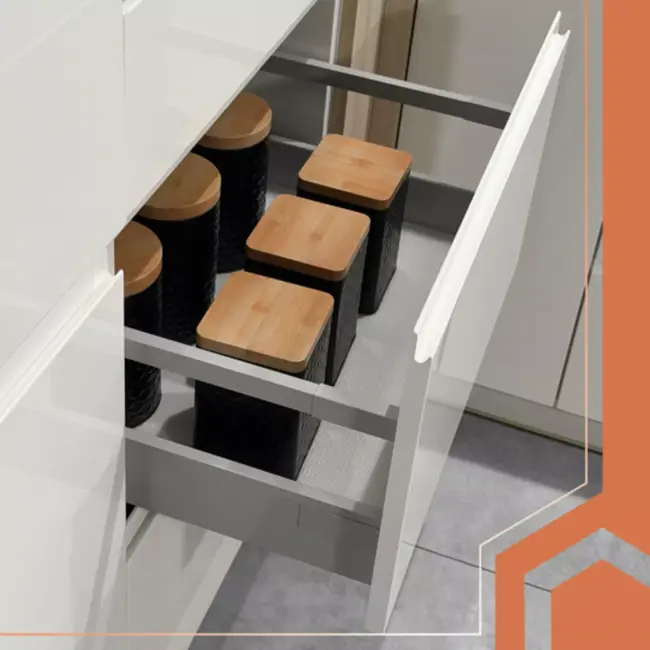 Ruhhy Antislip mat voor lades en kasten 500 x 50 cm wit