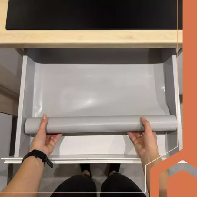 Ruhhy Antislip mat voor lades en kasten 500 x 50 cm grijs