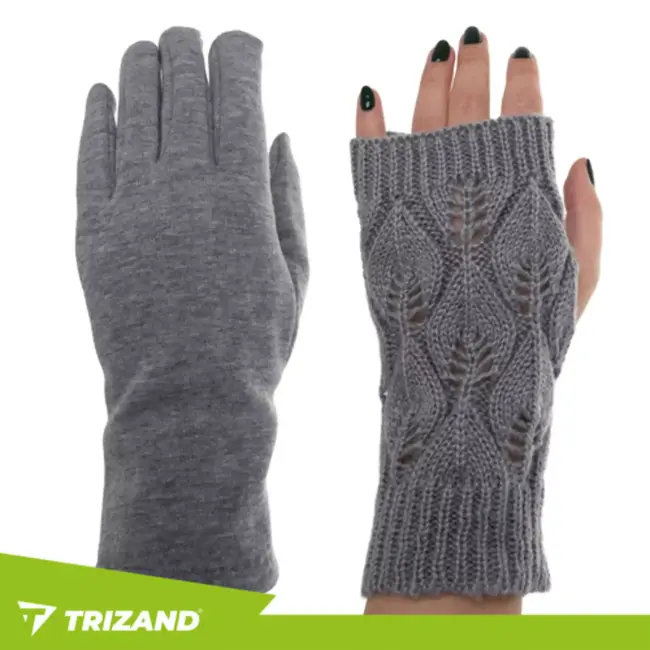 Trizand Warme handschoenen met touchscreen functie en afneembare warmers