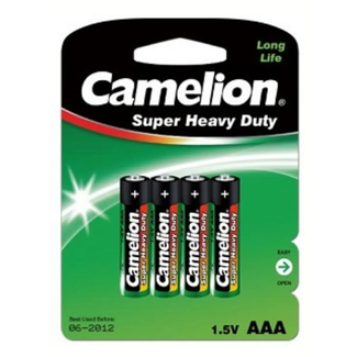 Camelion AAA zink-carbon batterijen per 4 stuks 1,5 V
