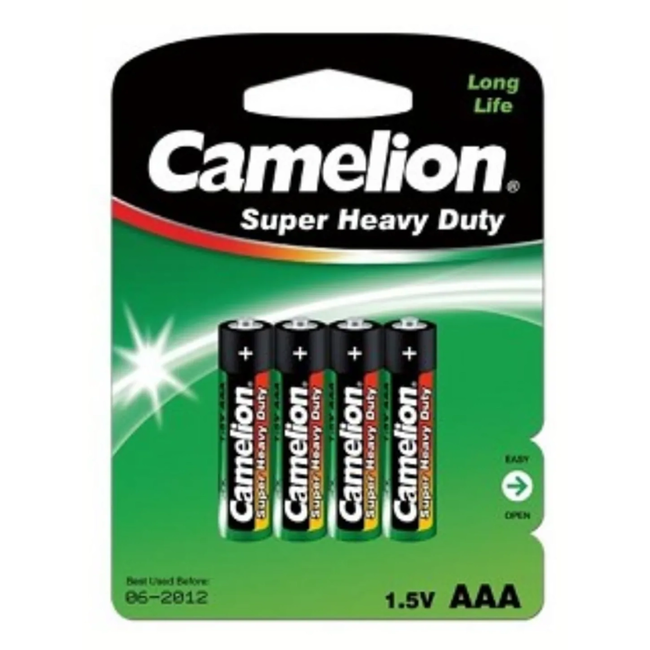 Camelion AAA zink-carbon batterijen per 4 stuks 1,5 V