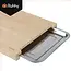 Ruhhy Bamboe snijplank met 2 uittrekbare RVS bakjes 40 x 28,5 cm voor overzichtelijk koken