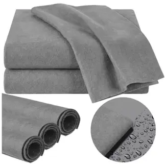 Ruhhy Grijze microvezel raamdoeken 40 x 50 cm set van 3 voor streeploos reinigen