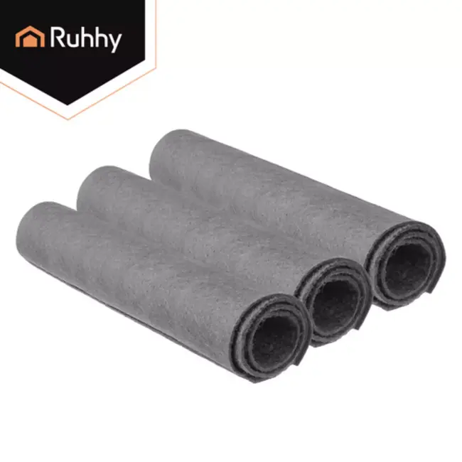 Ruhhy Grijze microvezel raamdoeken 40 x 50 cm set van 3 voor streeploos reinigen