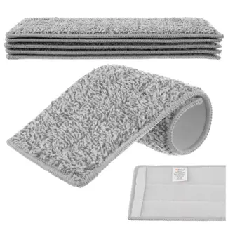Ruhhy Mophoezen voor platte mop 33 x 12 cm Lange microvezel set van 5 stuks