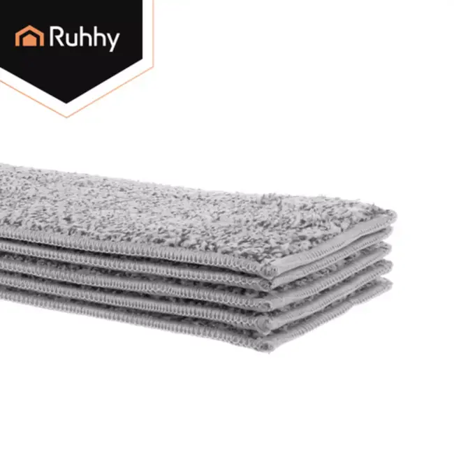 Ruhhy Mophoezen voor platte mop 33 x 12 cm Lange microvezel set van 5 stuks