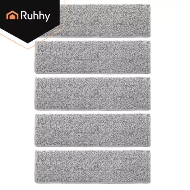 Ruhhy Mophoezen voor platte mop 33 x 12 cm Lange microvezel set van 5 stuks
