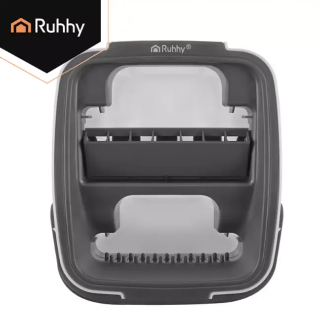 Ruhhy Dubbele emmer mop 8,5 L met wringer en 3 mophoezen voor hygiënisch 360° dweilen