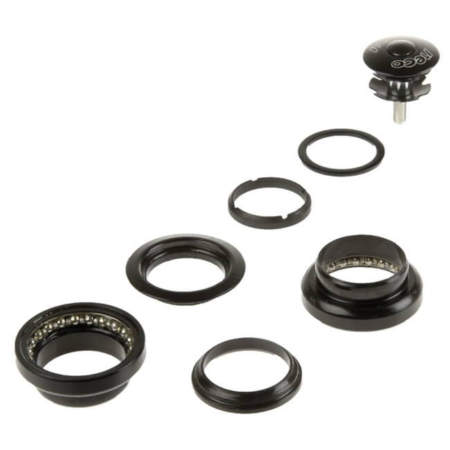 M-Wave Balhoofd 1 1/8 inch zwart - ahead uitvoering voor passend fietsbalhoofd en montage op fiets