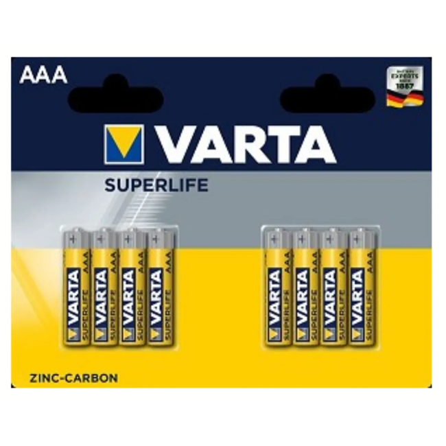Varta AAA batterijen zink-carbon per 8