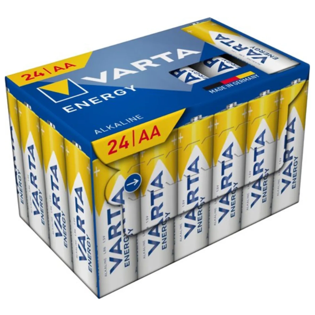 Varta AA alkaline batterijen per 24 Varta Energy in doosverpakking